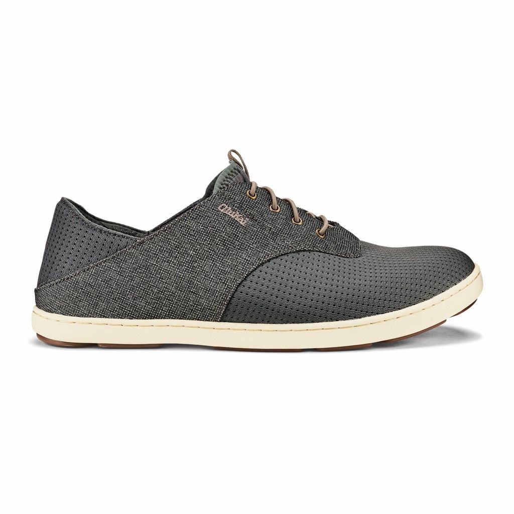 Olukai Men's Nohea Moku Slip On Shoe - Charcoal / Clay US086-754